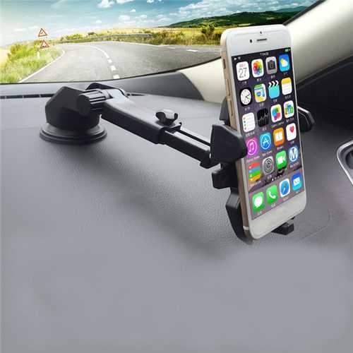 2 In 1 Multifunctional Car Air Vent Front Glass Instrument Desk Sucker Phone Holder for Phone 3-6.5 inches