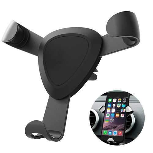 Novel Triangle Fixator Car Air Vent Holder Gravity Linkage Phone Bracket for iPhone Samsung Xiaomi