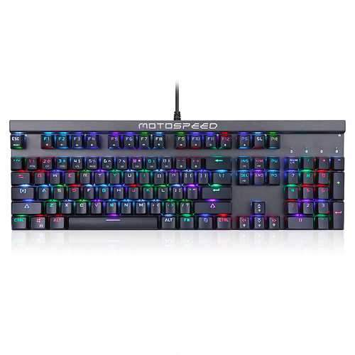 Motospeed CK103 104 Key NKRO USB Wired RGB Backlit Mechanical Gaming Keyboard Outemu Blue Red Switch