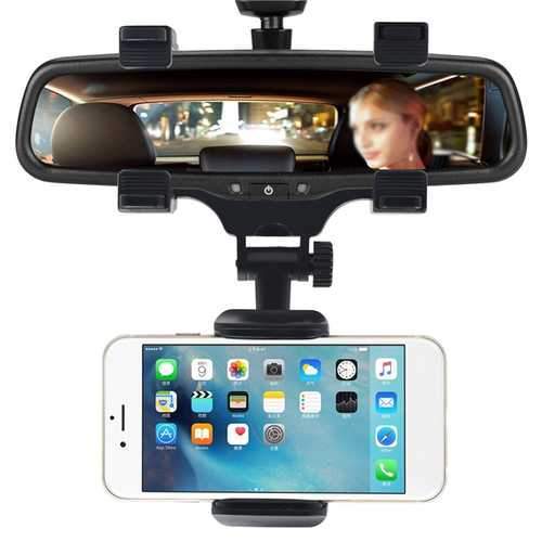 Bakeey ALT-5 360 Rotation Rear View Mirror Mount Phone Holder for Phone 3.5-5.5 inches