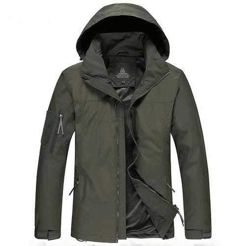 Size M-3XL Men Outdoor Casual Autumn Polyester Zipper Warm Coat Jacket Outwear