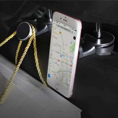 Universal Magnetic Car Backseat Headrest Hook Phone Stand Mount Holder for Tablet Phone GPS