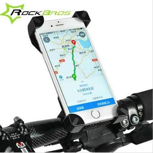 RockBros 360 Degree Rotation Adjustable Bicycle Handlebar Clip Holder for 3.5-7 inch Phone GPS