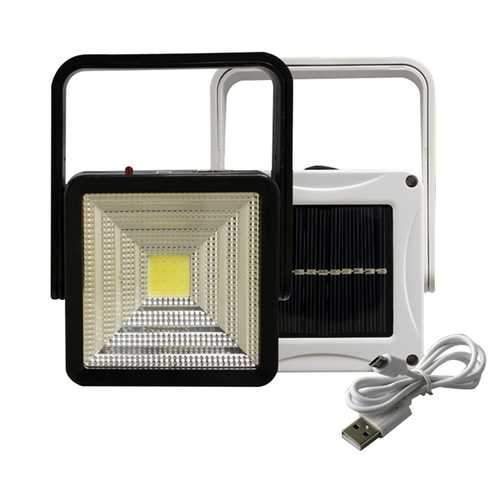 2W Rechargeable Portable Solar LED Flood Light Outdoor Camping Emergency Lamp USB Charging