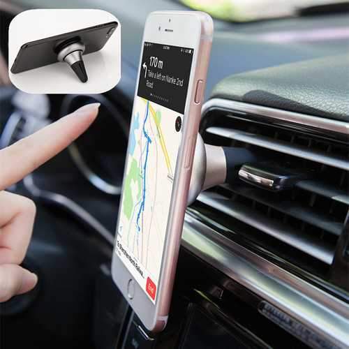 ROCK Universal Air Vent Strong Magnetic Aluminum Alloy Car Mount Phone Holder for Xiaomi iPhone