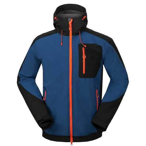 Mens Outdoor Soft Shell Jacket Coat Waterproof Windproof Hooded Detachable Camping Hiking Leisure