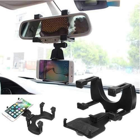 Universal Auto Car Rearview Mirror Mount Holder Phone Bracket for iPhone Samsung Xiaomi GPS