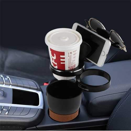 Multifunctional Adjustable Car Cup Holder Phone Stand Water Coffee Holder for iPhone Samsung Xiaomi