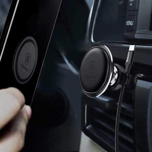 Baseus Cable Clip Magnetic Rotation Car Air Vent Phone Holder Stand for Samsung S8 iPhone X Xiaomi