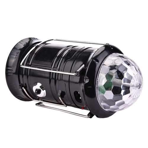 6W 3 in 1 RGB LED Crystal Magic Ball Stage Light Portable Rechargeable Camping Lantern Outdoor