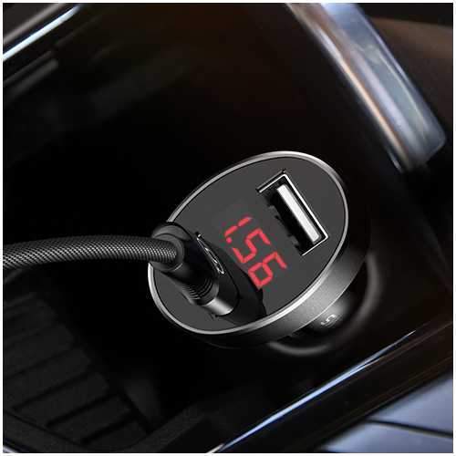 USAMS US-CC045 C1 Dual USB Digital Display 2.1A Car Charger Adapter for iPhone X 8 Plus S8 Note 8 S9