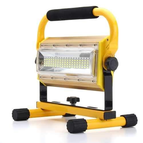 Portable 100W 100 LED Work Light Rechargeable Outdoor 3 Colors Spot Camping Flood Lamp