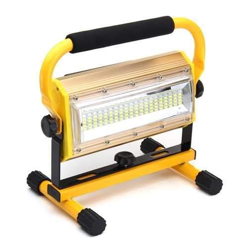 Portable 100W 100 LED Work Light Rechargeable Outdoor 3 Colors Spot Camping Flood Lamp