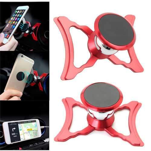 Metal Magnetic 360 Degree Rotation Car Air Vent Phone Holder Stand for Xiaomi Mobile Phone