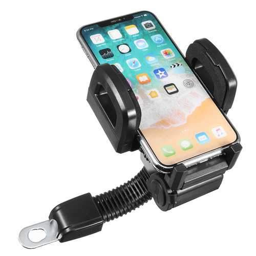 Universal Metal USB Charging Waterproof Motorcycle Scooter Phone Holder Stand for Xiaomi iPhone X