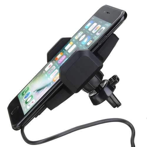 Bakeey Infrared Induction Auto Lock Qi Wireless Charging Car Holder Stand for iPhone Mobile Phone