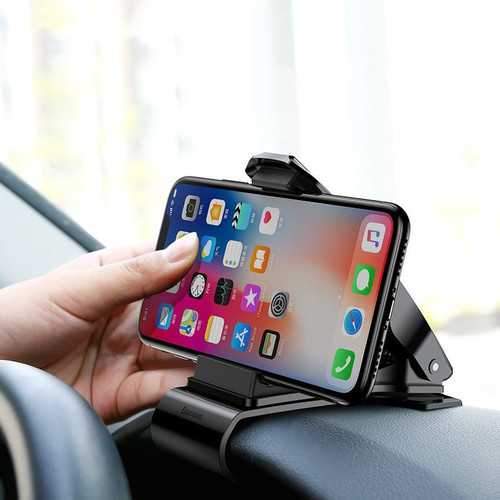 Baseus Adjustable Clip Type 360 Degree Rotation Car Dashboard Phone Holder Stand for iPhone Xiaomi