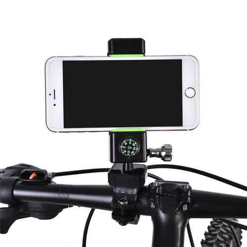 Universal Anti-slip LED Light Compass Bicycle Bike Handlebar Phone Holder Stand for iPhone Xiaomi