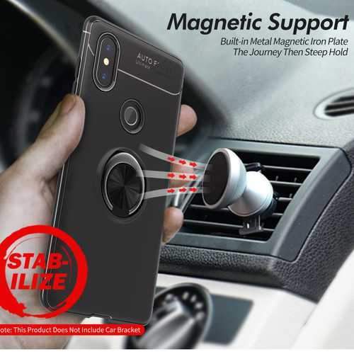 Bakeey 360 Adjustable Metal Ring Kickstand Magnetic PC Protective Case for Xiaomi Mi MIX 2S