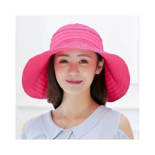 RD-503 Summer Women's Outdoor Sun Protection Folding Big Empty Top Beach Hat