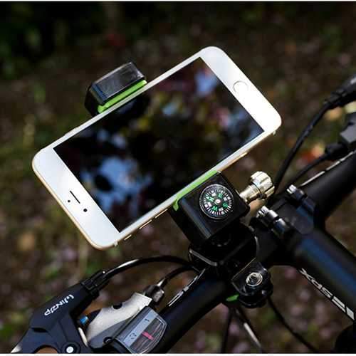 Outdoor 360 Degree Rotatable Bicycle Navigation Holder With Compass LED Light For Mobile Phone