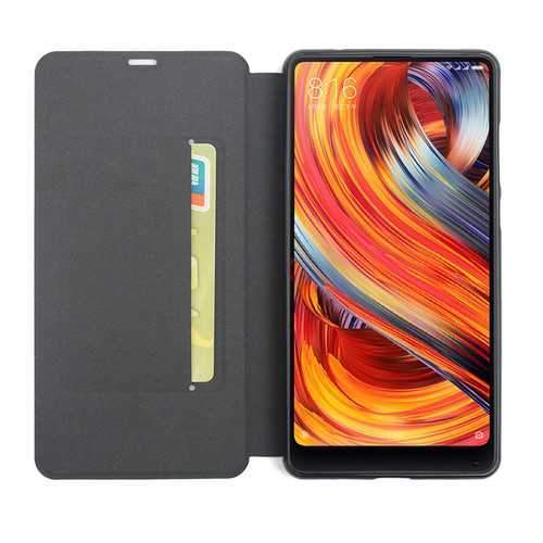 Shockproof Full Cover Flip Desktop Stand Card Slot PU Leather Protective Case for Xiaomi Mi Mix 2s