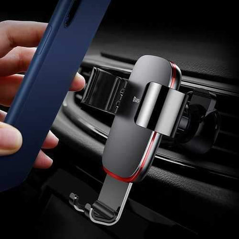 Baseus Metal Gravity Linkage Auto Lock Car Mount Air Vent Holder Stand for Samsung S9 Mobile Phone