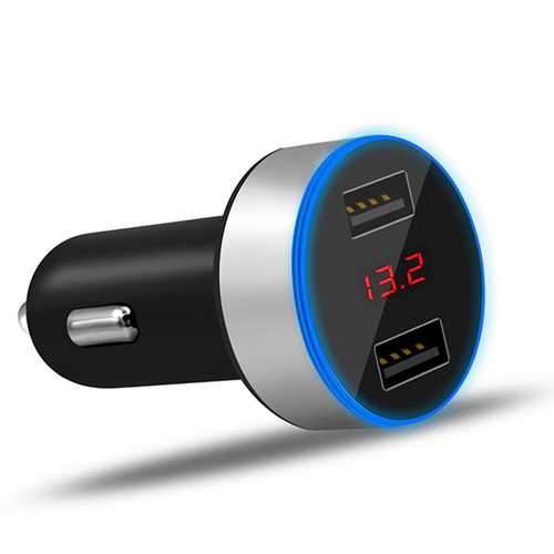 Bakeey Digital Voltage Diplay Dual USB 3.1A Fast Car Charger With LED Light For Mobile Phone Tablet