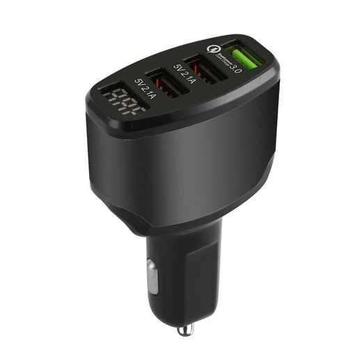 7.2A QC 3.0 Quick Charge Car Charger Adapter 3 USB Ports With LED Voltage Display For Tablet Android