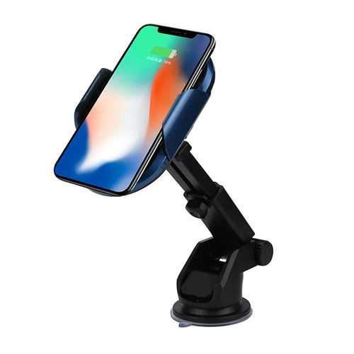 Bakeey Infrared Induction Auto Lock Qi Wireless Fast Charge Suction Cup Car Mount Phone Holder