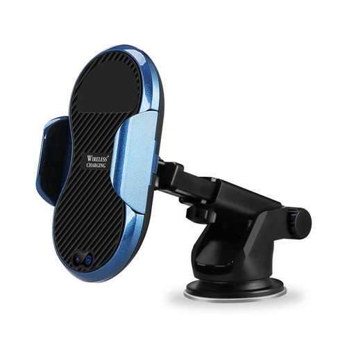 Bakeey Infrared Induction Auto Lock Qi Wireless Fast Charge Suction Cup Car Mount Phone Holder