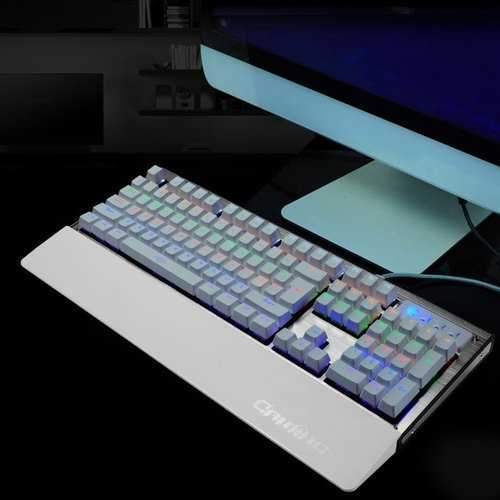 104 Keys Blue Switch USB Wired Backlit Mechanical Computer Gaming Keyboard