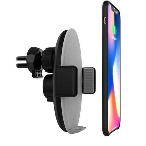 Bakeey 10W Qi Wireless Fast Charge Smart Auto Lock Car Dashboard Phone Holder Stand for iPhone X 8