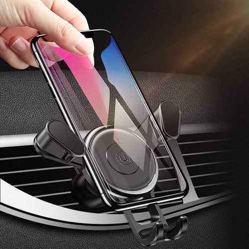 USAMS Spring Clip Multi-angle Rotation Car Mount Air Vent Holder for Samsung Xiaomi Mobile Phone