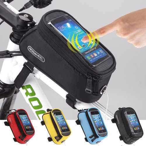 ROSWHEEL Cycling Bicycle Front Tube Touch Screen Bag For iPhone 7 Plus 6S