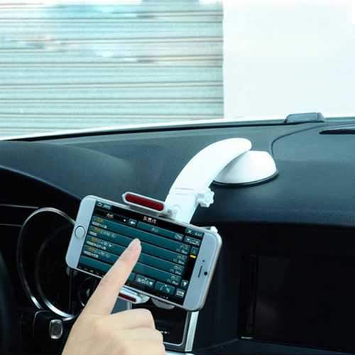 3 in 1 Clip-on Strong Sucker Car Wind Shield Dashboard Phone Holder Stand for iPhone 8 X Cell Phone