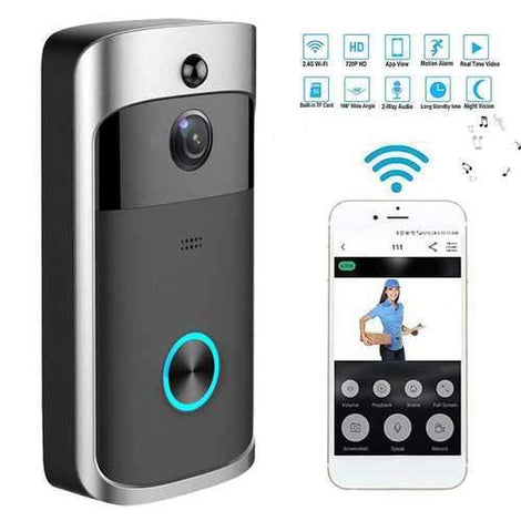 Wireless WiFi DoorBell - Black