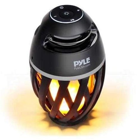 Portable Bluetooth Speaker with Built-in Soft Glowing Candle-Style LED Lights, Rechargeable Battery